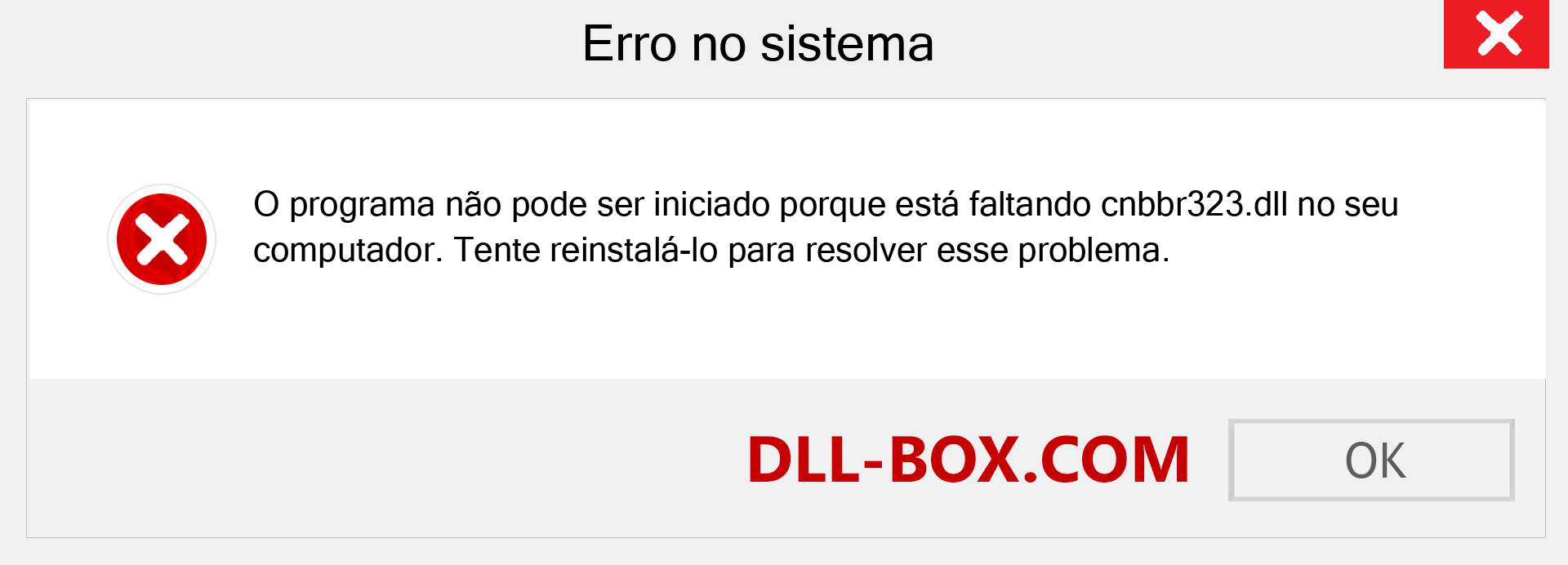 Arquivo cnbbr323.dll ausente ?. Download para Windows 7, 8, 10 - Correção de erro ausente cnbbr323 dll no Windows, fotos, imagens